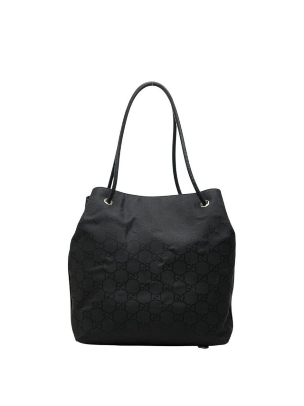 Gucci GG Nylon Tote Shoulder Bag Black